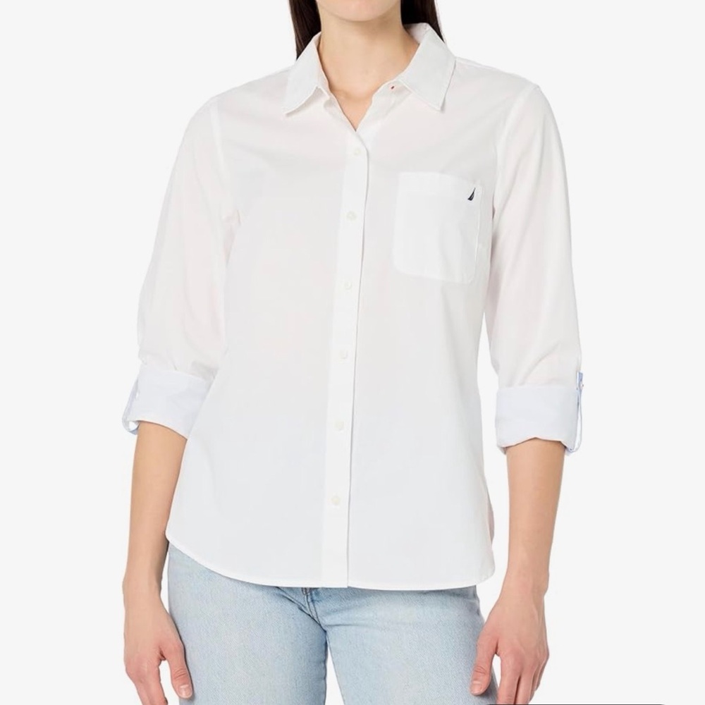 Náutica White Button-Up Shirt
